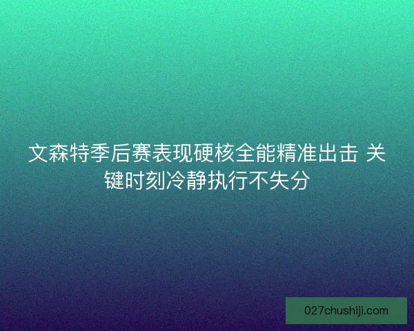 文森特季后赛表现硬核全能精准出击 关键时刻冷静执行不失分